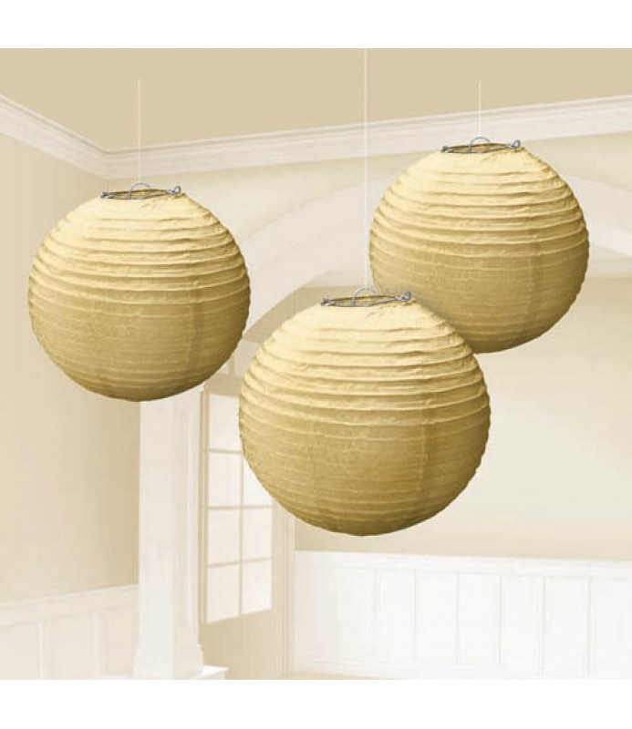 Gold Paper Lanterns (3ct)